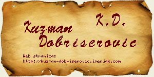 Kuzman Dobrišerović vizit kartica
